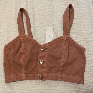American Eagle crop top with buttons down the middle